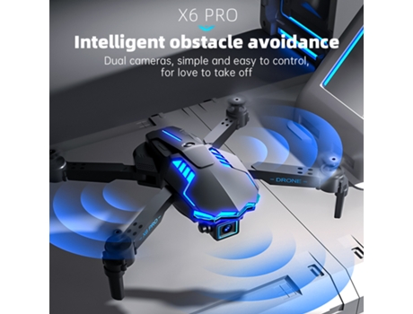 VPCOMERCIAL - Drone X6Pro ?4K - Duración de la batería: 15 min - Negro?