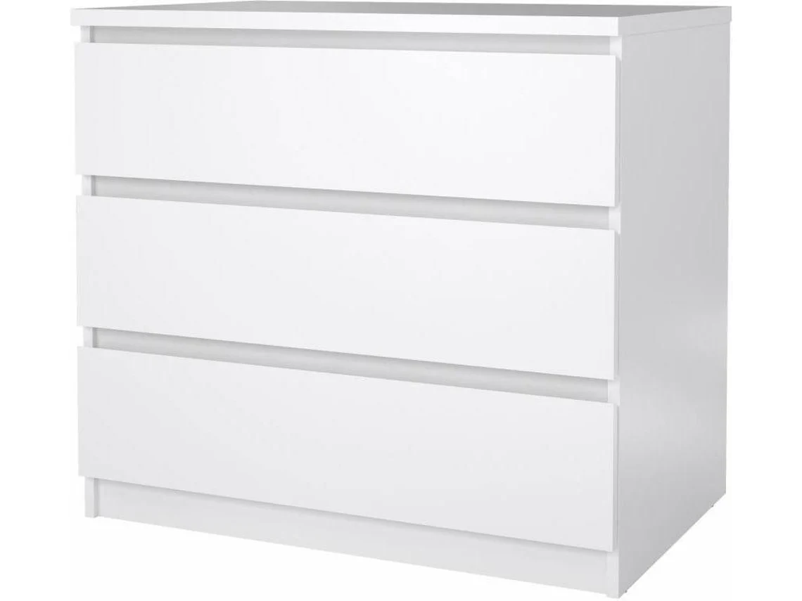 Cómoda Naia 3 Cajones (Blanco - 77 x 50 x 70,1 cm)