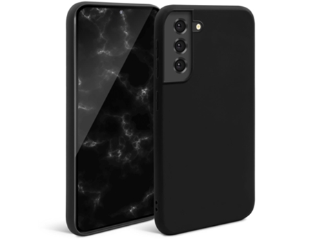 Funda de Silicona de la Serie Minimalista MOOZY para Samsung S21 Samsung S21 5G Negro Acabado Mate Funda Delgada y Suave de TPU