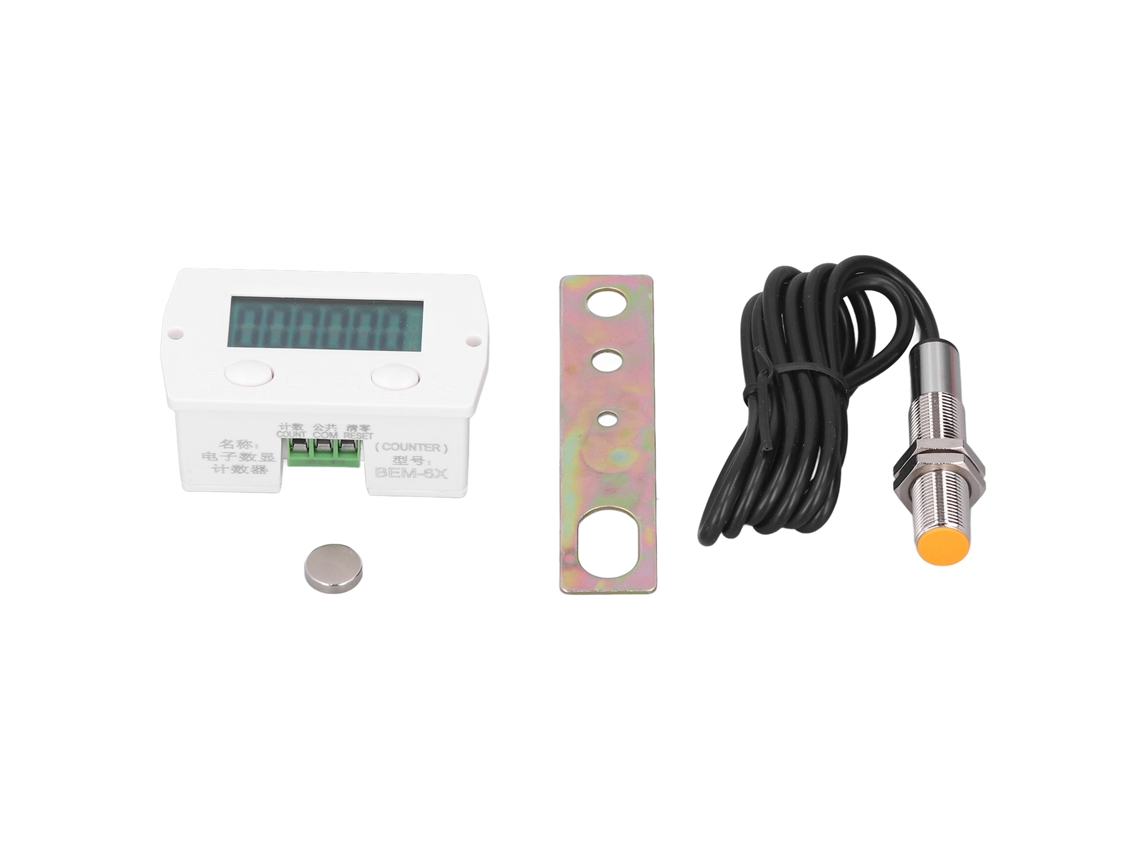 Contador Electrónico De 6 Dígitos Berm Mini Interruptor De Conteo Por Inducción Magnética 0-99999