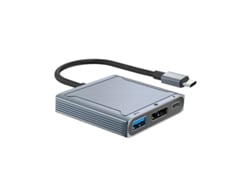Estación de acoplamiento Bestvite USB C a DP 3 en 1 Tipo C 8k60hz 4k144hz para Mackbook Pro Gris