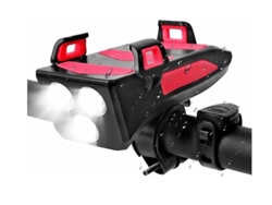 Luz delantera para bicicleta Yizhood 2000 mAh, recargable por USB, color rojo