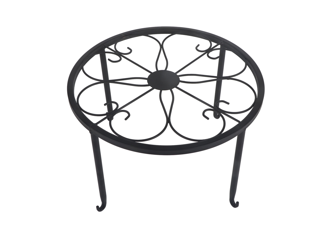 Soporte individual para plantas, ideal para mesas, suelos, balcones y salones. Estantería sencilla de 30x30x19 cm, color negro.