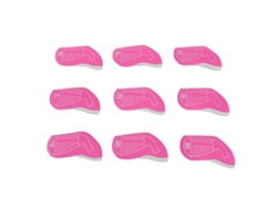 2026-9 Fundas Para Cabezas De Hierro De Golf Protectoras Antiarañazos Anti Polvo Ajustables Color Rosa Rojo