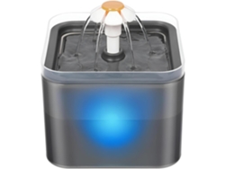 Botella de agua para mascotas de 2 litros con indicador LED de nivel, súper silenciosa, filtro de carbón activado y bebedero incluido - Mdug