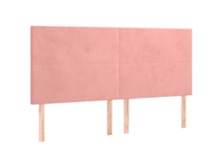 Maison Exclusive - Cabecero De Cama Rosa 200x5x118/128 Cm Terciopelo