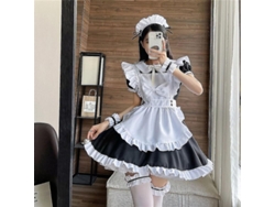 Disfraz de cosplay de Halloween 2026, uniforme de sirvienta de anime japonés, vestido Lolita para mujer