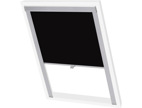 vidaXL Persiana enrollable opaca negra CK02