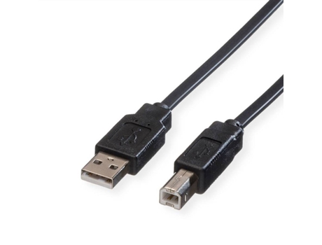 Cable ROLINE (USB-A y USB-B - 1.8m - Negro)