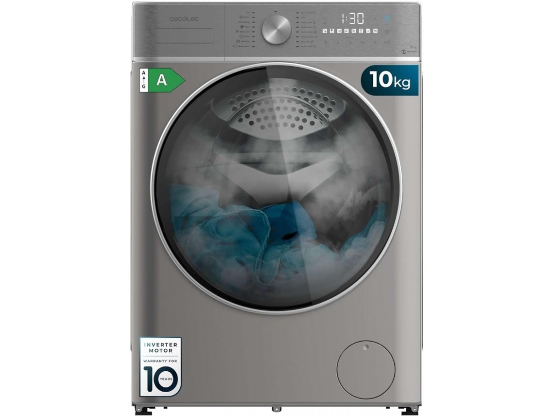 Cecotec Lavadora 10kg De Carga Frontal Bolero Dresscode 10800 Inverter Steel A 1400 Rpm, 16 Programas, Clase A