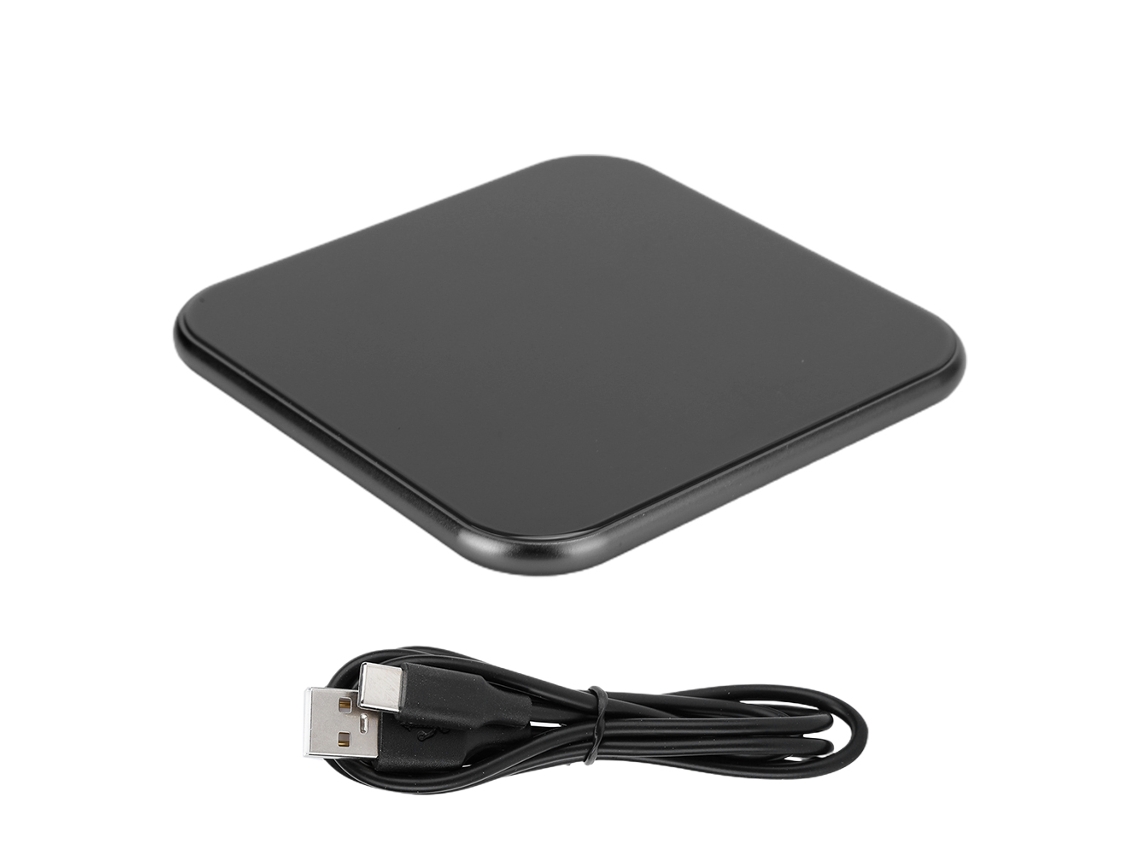 Cargador Inalámbrico 15w Qi Cuadrado Vidrio Templado 2.5d Para Huawei Ios Xiaomi Samsung
