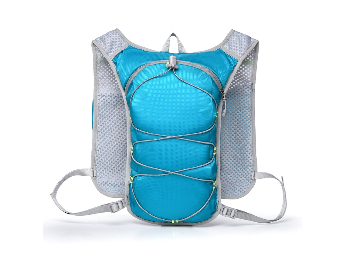 Mochila de gran capacidad (color azul lago), ideal para ciclismo, montañismo, maratones y senderismo.