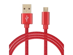Cable De Carga Rápida Micro Usb De Transmisión De Datos Rápida 2.4a Para Android Rojo