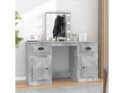 Tocador | Mesa De Vestidor Con Led Gris Hormigón 130x50x132,5 Cm