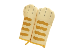 Guantes De Forno Isolantes De Poliéster Amarelos Para Cozinha, Assar E Churrasco