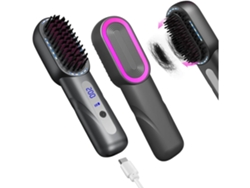 Plancha de pelo inalámbrica, portátil, con calefacción, para viajes, mini plancha de pelo iónica caliente, color gris Yunzii