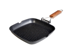 Grill WECOOK (28 X 28 cm - Aluminio Fundido - Negro)