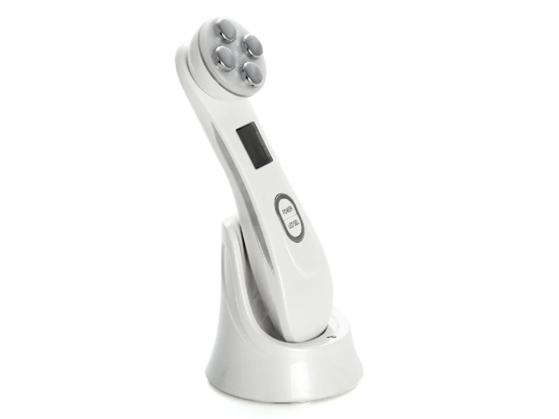 Instrumento de belleza Yizhood RF con 6 modos de luz LED para el cuidado de la piel, antiarrugas y antienvejecimiento, color blanco