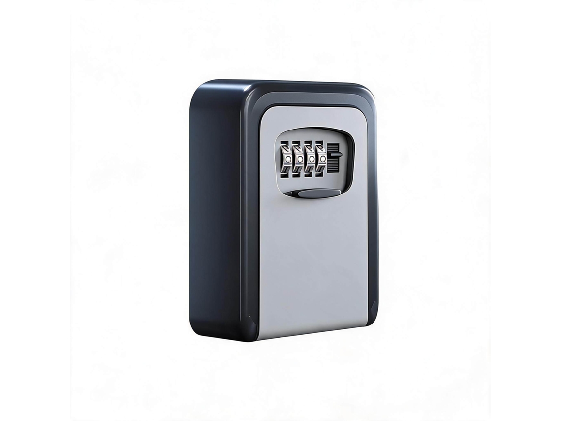 Caja fuerte para llaves CHRUI, capacidad para 5 llaves, 12x10x5,2cm (gris)