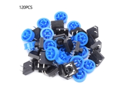 60 pares de microinterruptores táctiles momentáneos de 4 pines azules