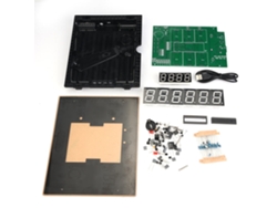 Kit Para Armar Un Reloj Digital Con Alarma, Pantalla Led Y Visualización De Temperatura Y Humedad.