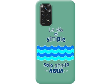 Carcasa Xiaomi Redmi Note 11 TUMUNDOSMARTPHONE Silicona Líquida Dibujos Agua Verde