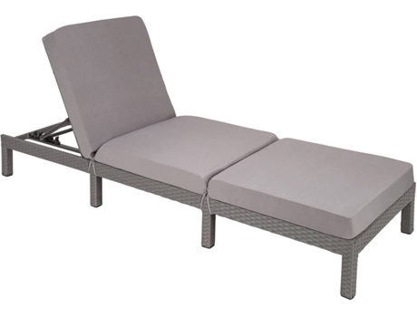 Tumbona TECTAKE Sofía (Gris - Poli Ratán - 196x66x22 cm)