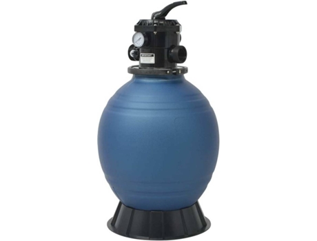 vidaXL Filtro de arena de piscina válvula de 6 posiciones azul 460 mm