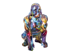 Figura de Mono Multicolor de Resina 45*26*26cm BY SIGRIS