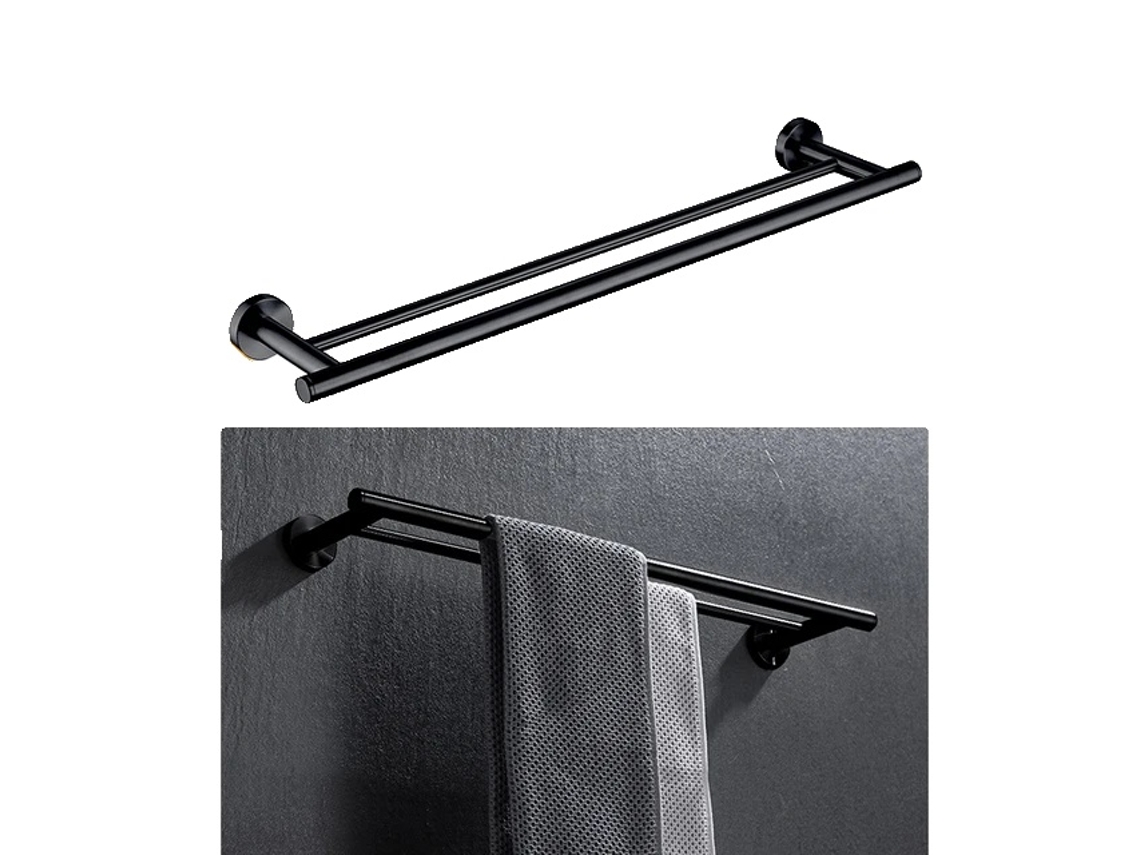 Juego de accesorios de baño, acero inoxidable, barra de toalla negra, 002yb OEM