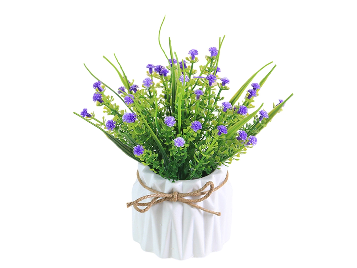 Mini Plantas Artificiales para Decoración de Escritorio de Oficina en Macetas de Cerámica KOFIHETY