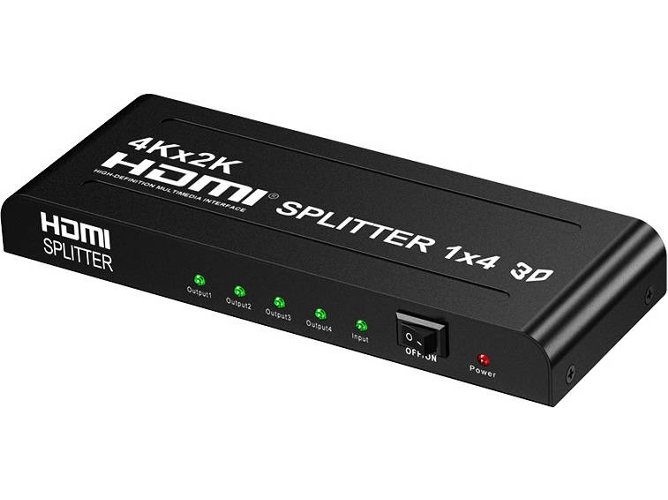 Conversor HOWEI HDMI Splitter 1 to 4 HD 4K 2K HD (Negro)