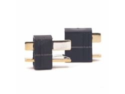 Conector en T antideslizante Amass Am 1015b, negro, macho y hembra, 1 par para batería Lipo RC