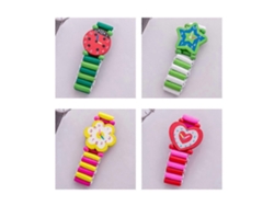 Relojes de madera GOKOCO para niñas, educativos, 8x2 cm, juego de 4