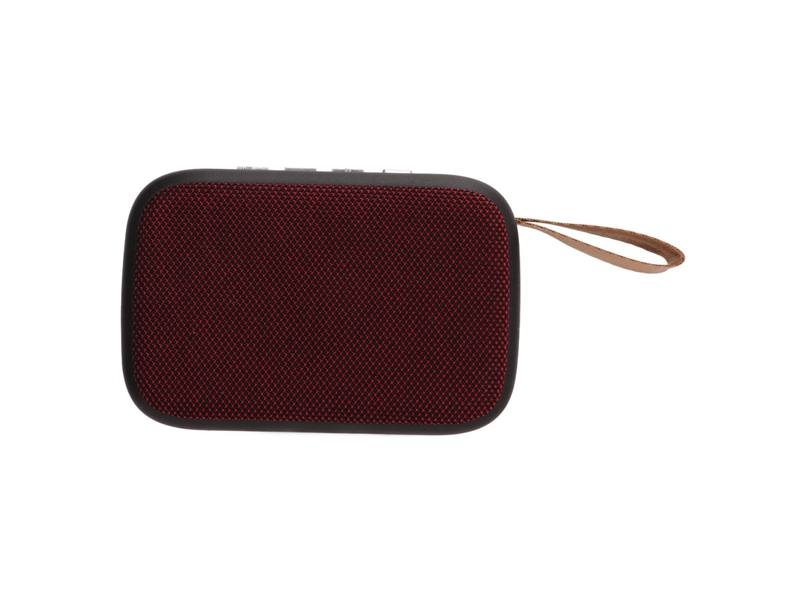 Altavoz Bluetooth Inalámbrico Recargable Portátil De 300 Mah Con Micrófono Para Fiestas, Playa Y Camping - Rojo