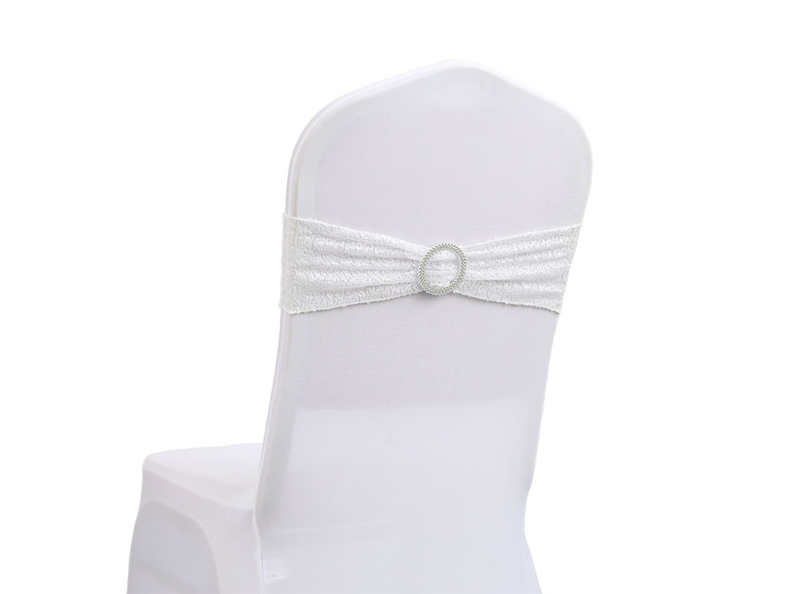 Pack de 10 Cintas para Silla con Lentejuelas Decorativas para Boda Romántica Fiesta Decoración de Sillas EIOORORRIY