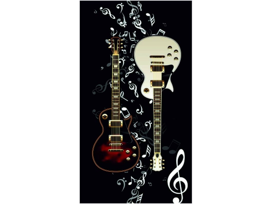 Toalla De Playa Microfibra Guitarras