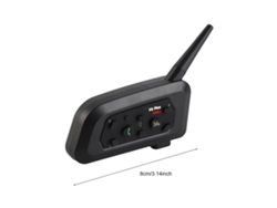 Intercomunicador Para Casco De Motocicleta Bt 1500m V6 Plus Con Cancelación De Ruido Y Batería De 850 Mah.