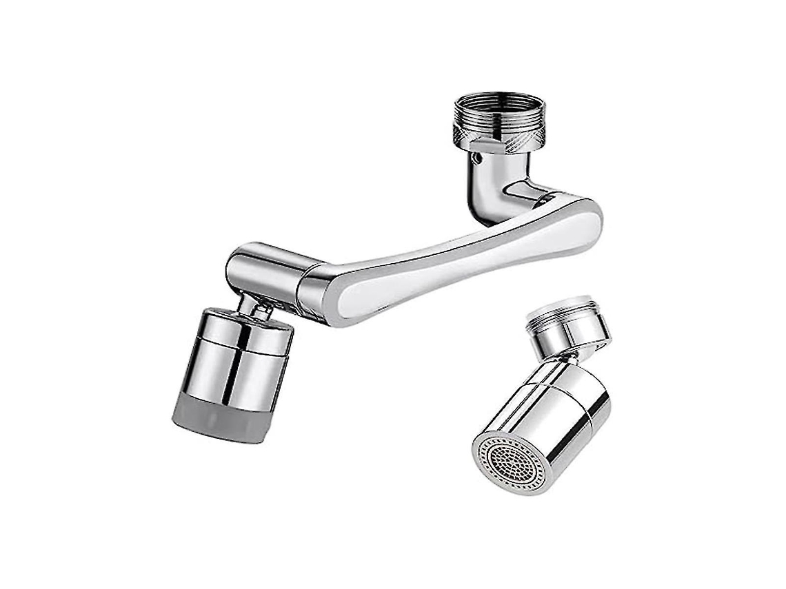 Extensor De Grifo Robótico Giratorio 1440 Con Aerador 360° Para Cocina Y Baño - Ahorro De Agua Y Estilo Plata Plata