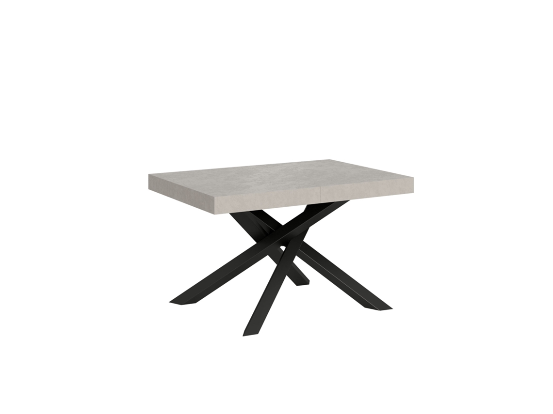 Mesa extensible 140/244x90 cm Volantis Patas de cachemira Antracita Itamoby