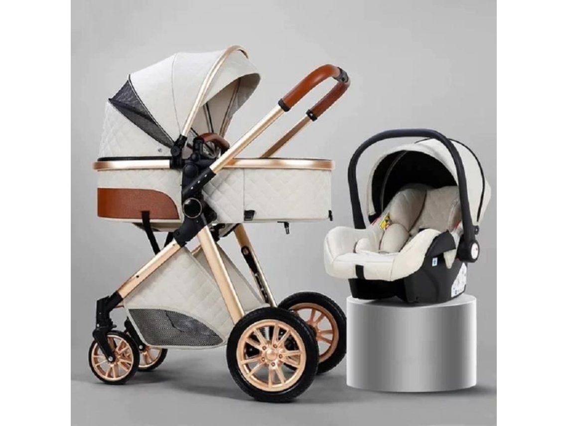 Cochecito Luxcar 3 en 1 con asiento alto ajustable y reversible, cesta Trio Yoyo, ruedas no disponibles, alta calidad