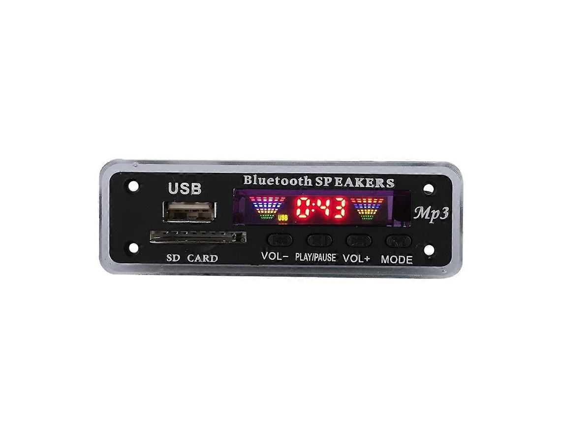 Placa decodificadora Yunzii SDM01BT U DX Bluetooth 5.0 con pantalla de 4 colores, MP3, FM, APE, FLAC (negra)