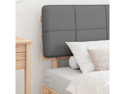 Cama Individual | Estructura De Cama Con Cabecera Tapizada Gris Claro 90 X 200 Cm