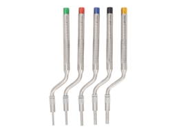 Osteótomo dental de acero inoxidable con punta cóncava, instrumento para implantes dentales, 5 piezas clínicas