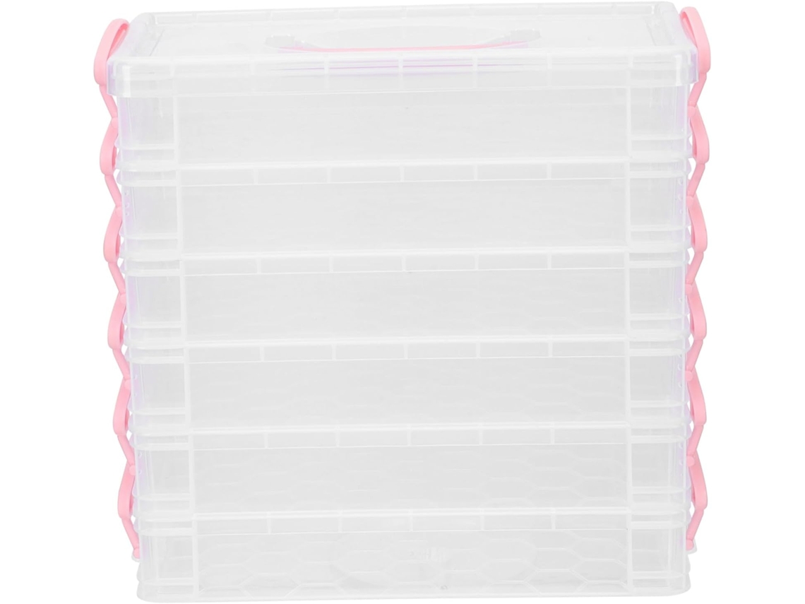 Caja Transparente Apilable Para Lápices De Pañales Con Asa: Almacenamiento Práctico Para Cepillos Y Brochas.