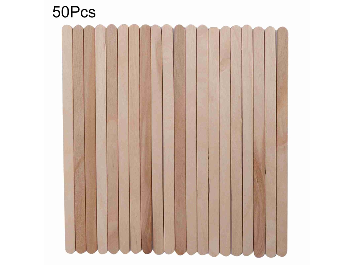 50 Palillos Desechables De Madera Para Depilación Con Cera Herramientas De Eliminación De Pelo
