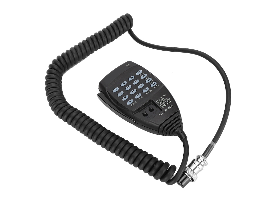 Micrófono Dtmf Ems-57 De 8 Pines Para Alinco Dr-135, Dr-635, Dr-435 Y Dr-235 Con Teclado.