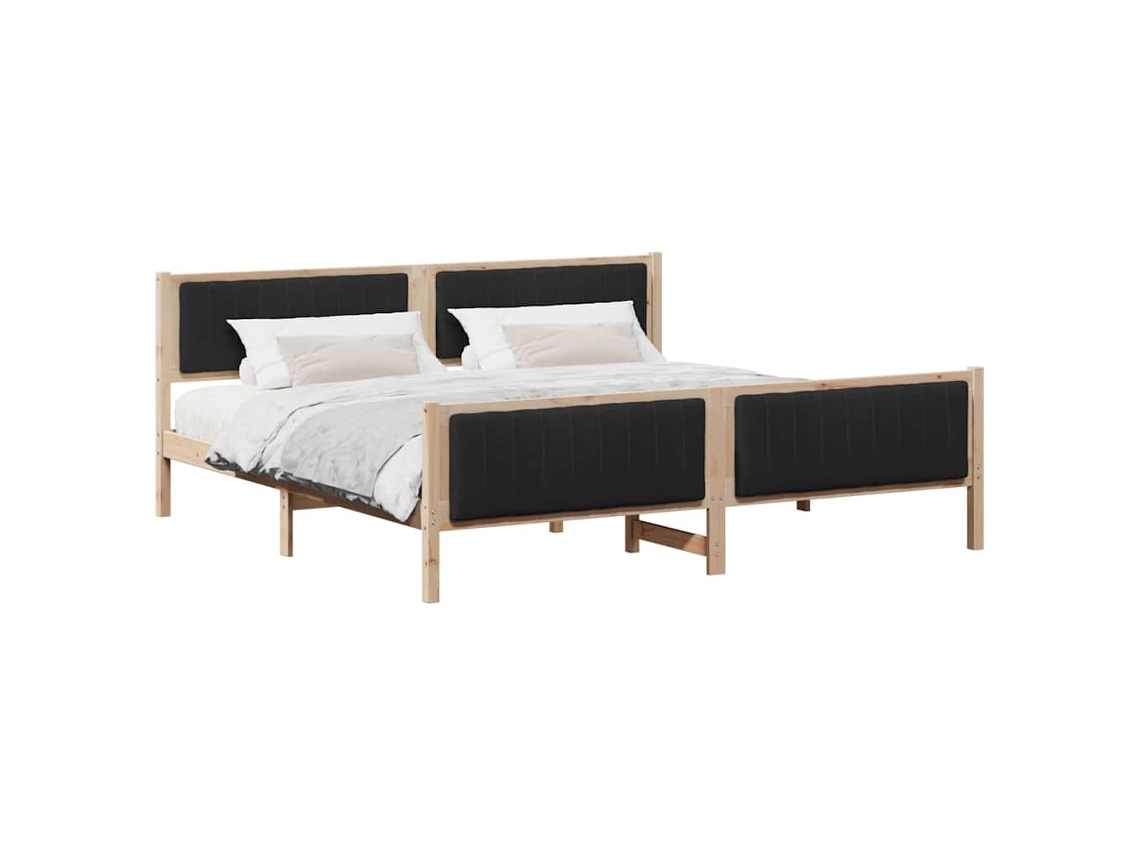 Maison Exclusive - Estructura De Cama Con Cabecera Marrón Y Negro 200 X 200 Cm
