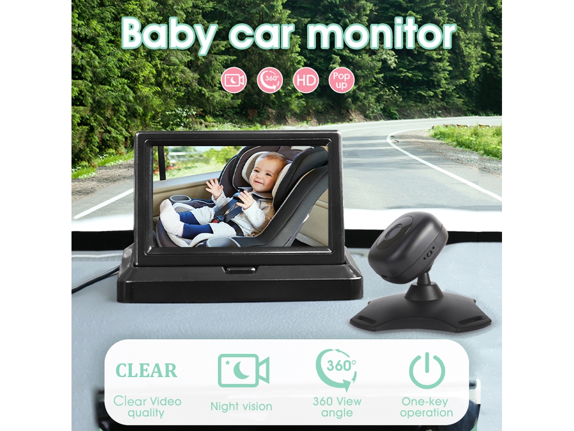 2026-monitor Bebé Para Coche Con Cámara Zooby Car Girafa Para Asiento Trasero Del Coche