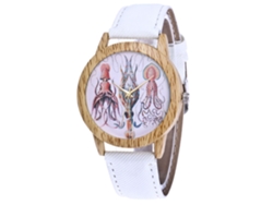 Reloj De Pareja Casual De Cuarzo Con Correa De Jeans Simple Zhoulianfa Blanco